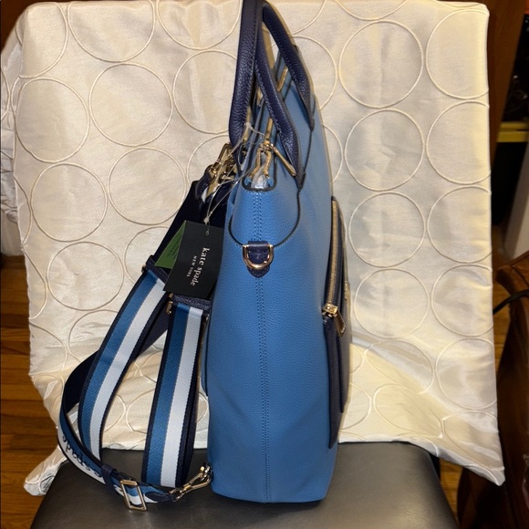 Kate Spade Blue and Black Walker Color-blocked Convertible Backpack/Tote NWT - Picture 5 of 8